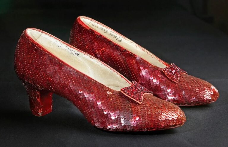 RECORD AUCTION SALE | A pair of iconic ruby slippers worn by Judy Garland in “Th…
